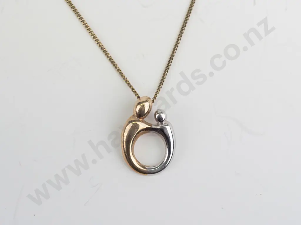 gold/silver necklace - necklace stamped 375 chain stamped 925 Image 1++