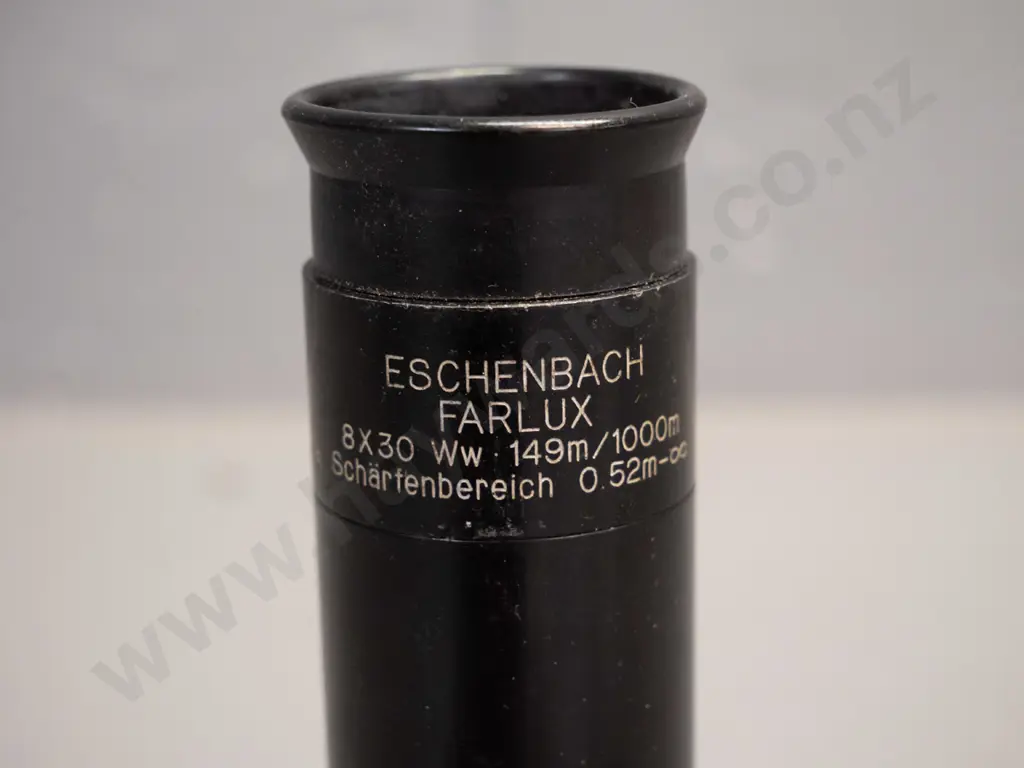 small brass collapsing telescope marked Enbeeco England L-160 and an Eschenbach Farlux scope Image 1++