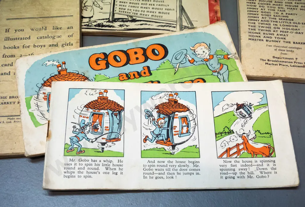 assorted miniature children's comic books - Enid Blyton, Neville Main "Jimmy" series, etc. Wear and some staining, rusty Image 1++