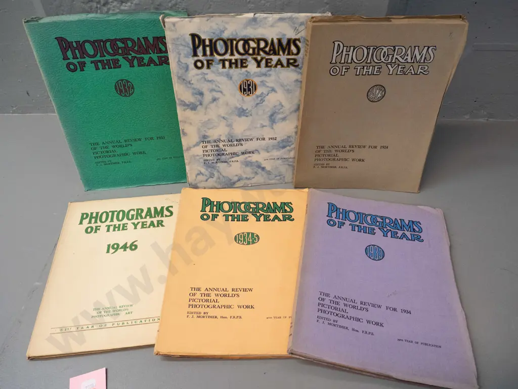 6 vintage issues of "Photograms of the Year" pub. Iliffe & Sons, London - years 1923, 31, 32, 33, 34-35 and 1946 Image 1++