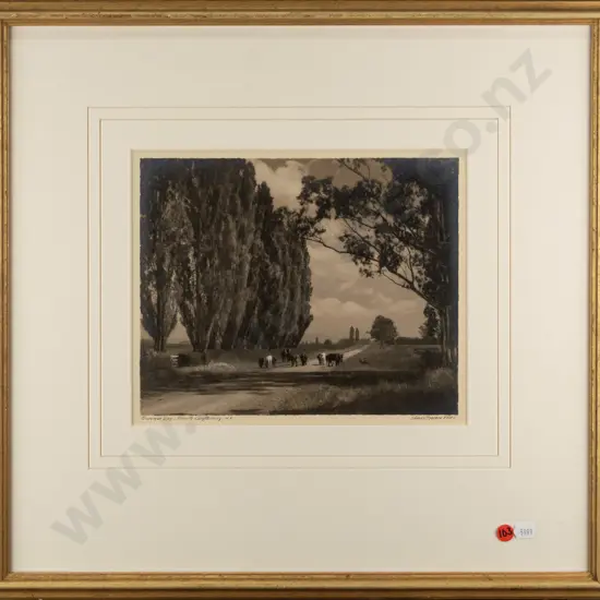 George Chance - framed vintage photograph "Summer Day - South Canterbury" H-210 W-250 (slight silvering)