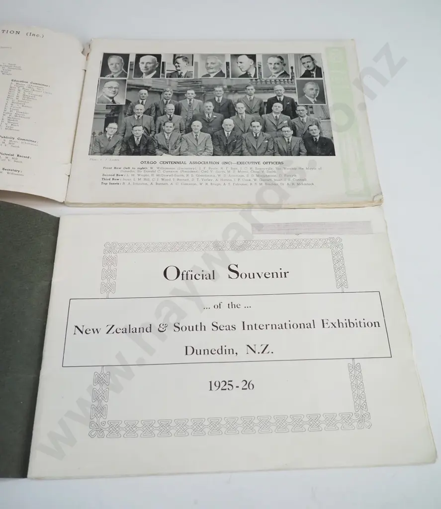 3 vintage publications - 1948 Otago Centennial and 1925-26 Exhibition souvenir booklets and Musings in Maoriland - A Image 1++