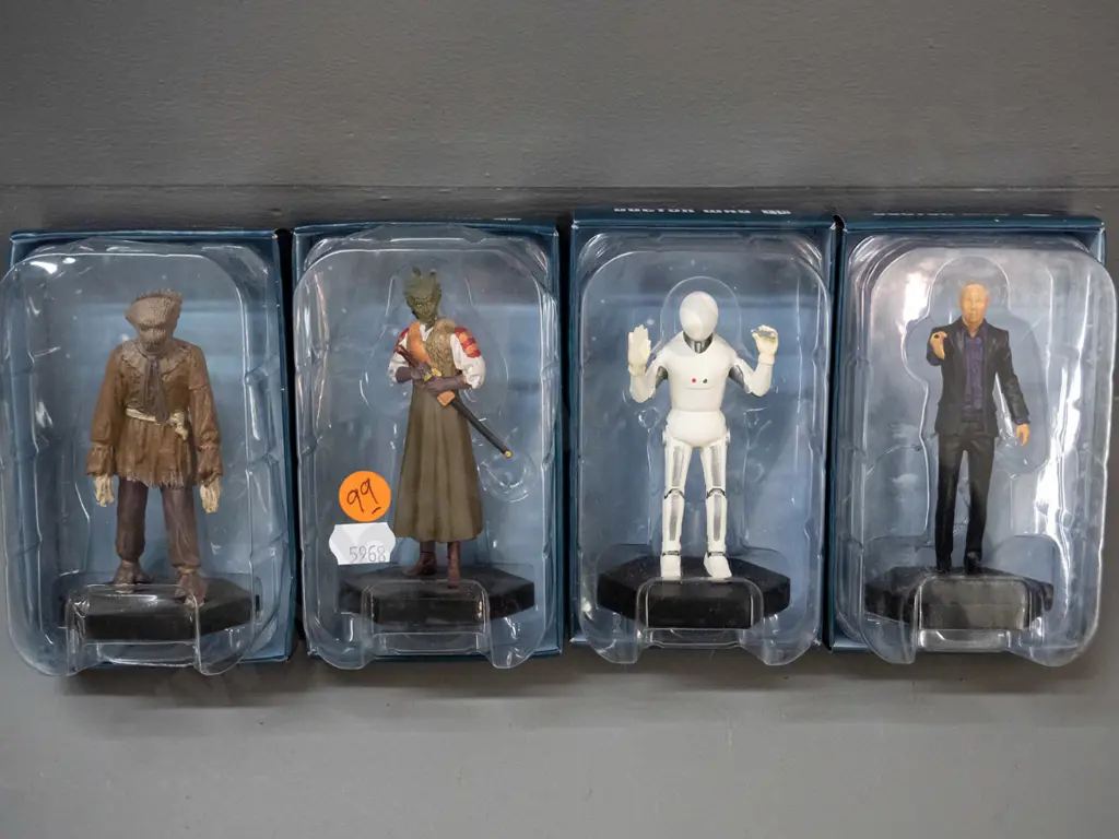 4 boxed BBC 50th Anniversary Dr. Who 1:21 scale character figures - numbers 26, 33, 52 and 54 - see photos for details Image 1++