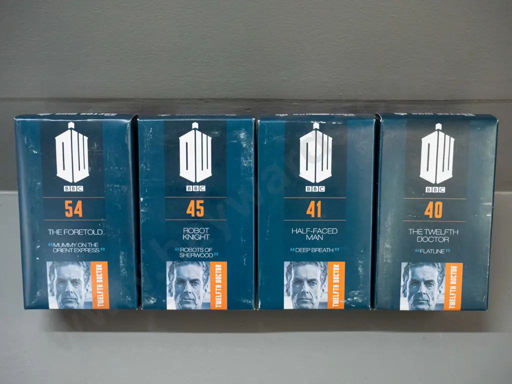 4 boxed BBC 50th Anniversary Dr. Who 1:21 scale character figures - numbers 40, 41, 45 and 54 - see photos for details Image 1++