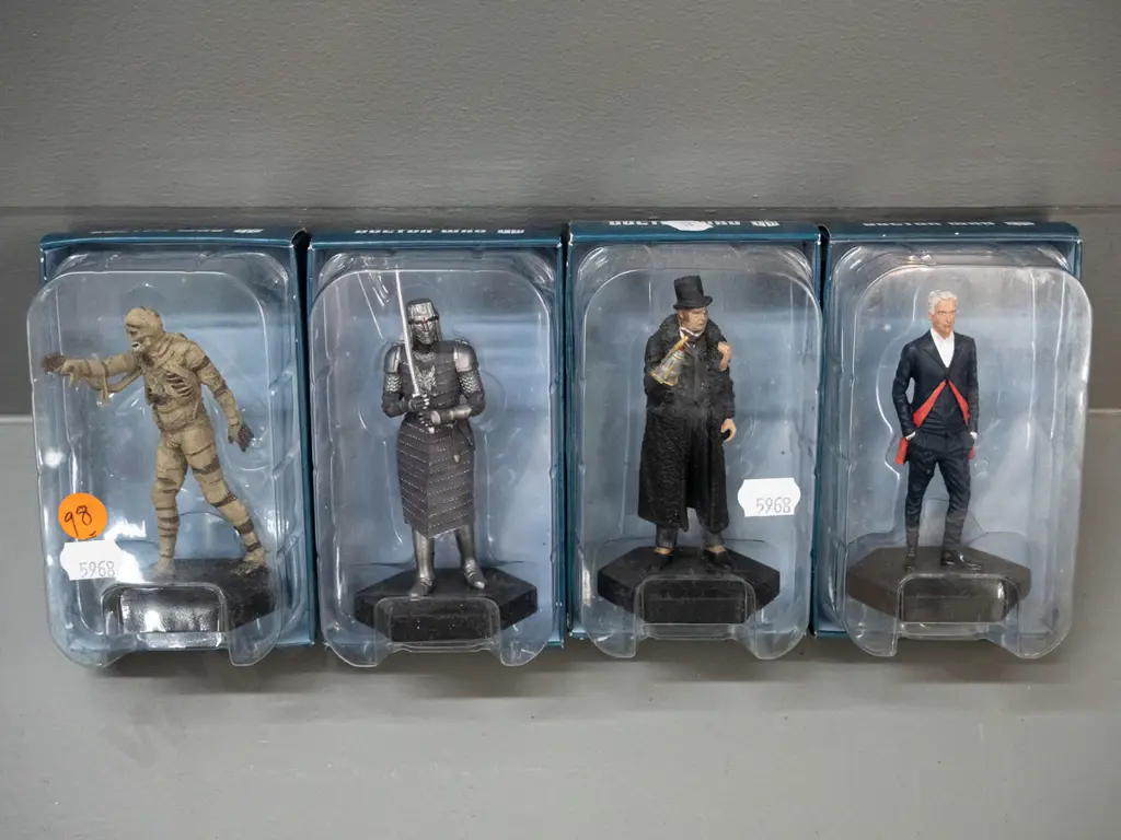 4 boxed BBC 50th Anniversary Dr. Who 1:21 scale character figures - numbers 40, 41, 45 and 54 - see photos for details Image 1++