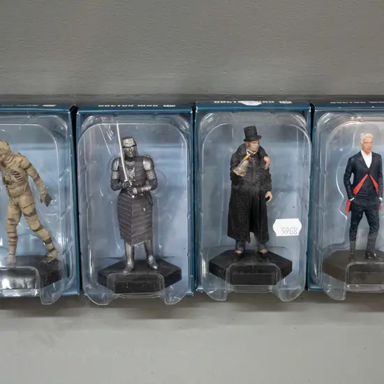 4 boxed BBC 50th Anniversary Dr. Who 1:21 scale character figures - numbers 40, 41, 45 and 54 - see photos for details