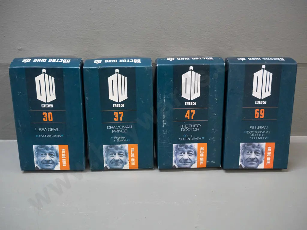 4 boxed BBC 50th Anniversary Dr. Who 1:21 scale character figures - numbers 30, 37, 47 and 69 - see photos for details Image 1++