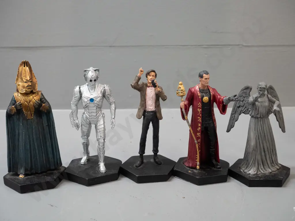 10 BBC 50th Anniversary Dr. Who 1:21 scale character figures with hexagonal bases, no boxes, all marked 2012 or 2013, Image 1++