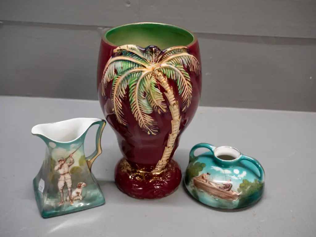 vintage Beswick palm vase H-160 and 2 small Bayreuth vases Image 1++