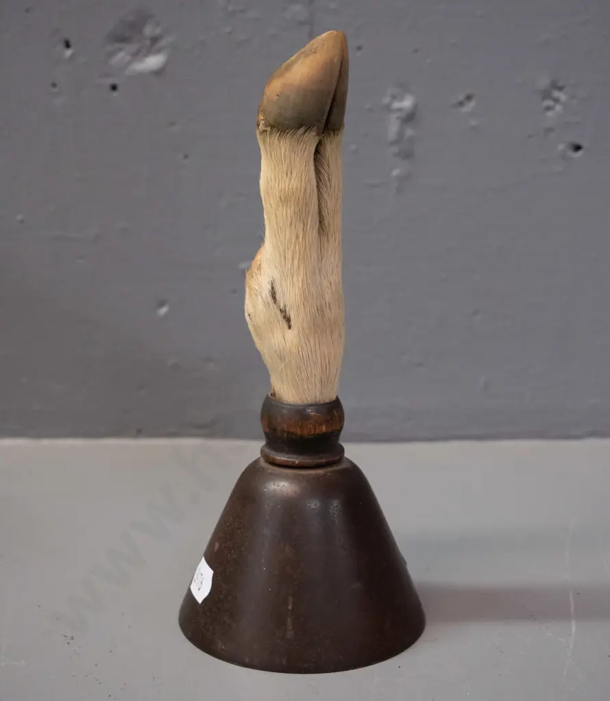 unusual bell with deer or other animal foot handle H-190 Bell Diameter 75 Image 1++