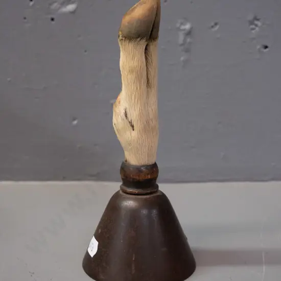 unusual bell with deer or other animal foot handle H-190 Bell Diameter 75