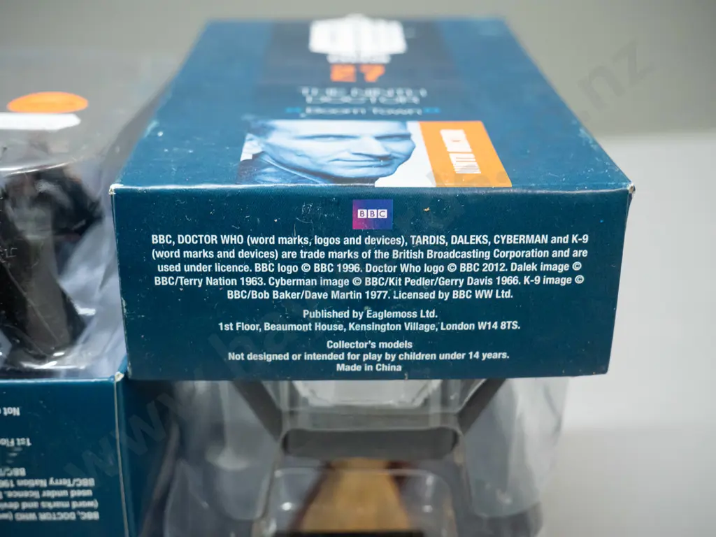 4 boxed BBC 50th Anniversary Dr. Who 1:21 scale character figures - numbers 16, 18, 27 and 38 - see photos for details Image 1++