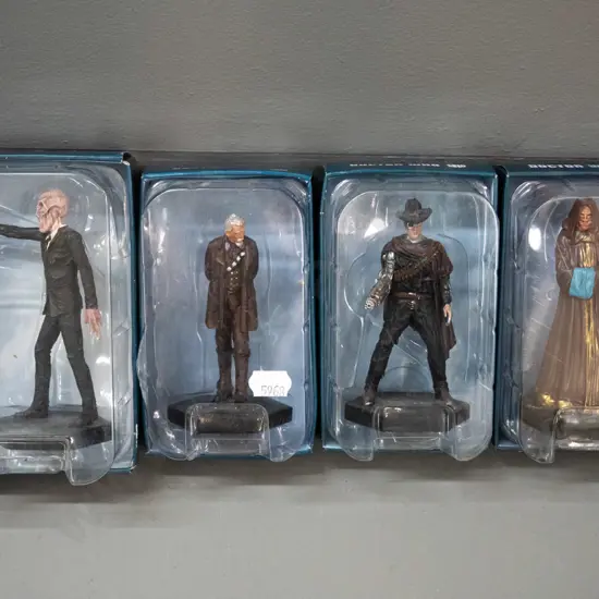 4 boxed BBC 50th Anniversary Dr. Who 1:21 scale character figures - numbers 10, 24, 31 and 68 - see photos for details