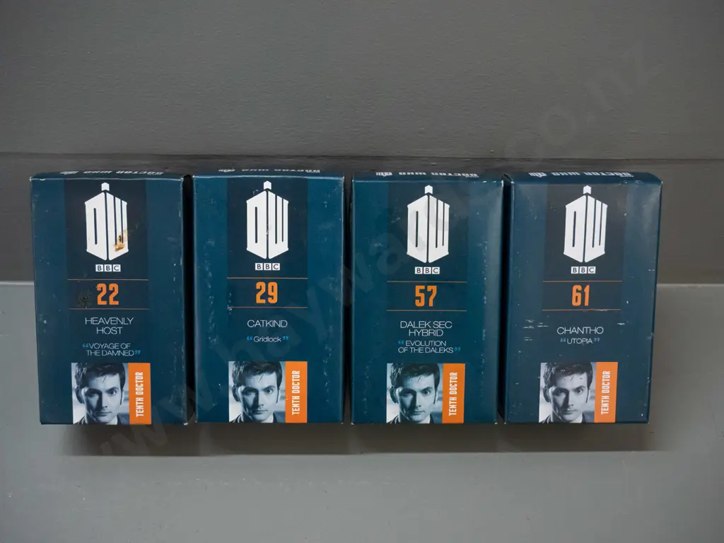4 boxed BBC 50th Anniversary Dr. Who 1:21 scale character figures - numbers 22, 29, 57 and 61 - see photos for details Image 1++