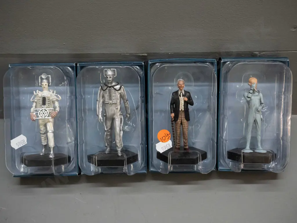 4 boxed BBC 50th Anniversary Dr. Who 1:21 scale character figures - numbers 44, 53, 56 and 62 - see photos for details Image 1++