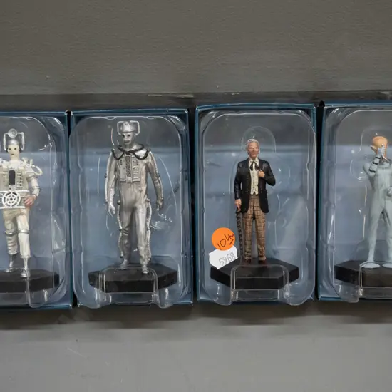 4 boxed BBC 50th Anniversary Dr. Who 1:21 scale character figures - numbers 44, 53, 56 and 62 - see photos for details