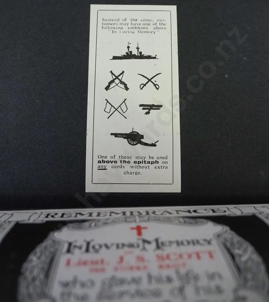 2 vintage WWI era publications - Souvenir of the Great War pub. 1919 by Wilkie's Dunedin and a sample / order book of Image 1++