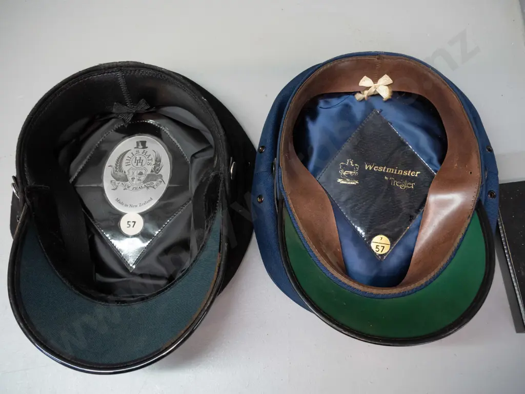 2 caps, one with NZR badge, made by Treister, plain black has Hills Hats, and a souvenir Taieri Gorge cross-section of Image 1++