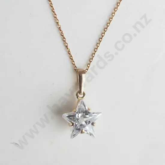 star necklace stamped 375