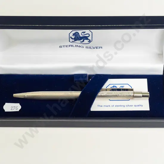 cased silver pen stamped 925 engraved 'Bill