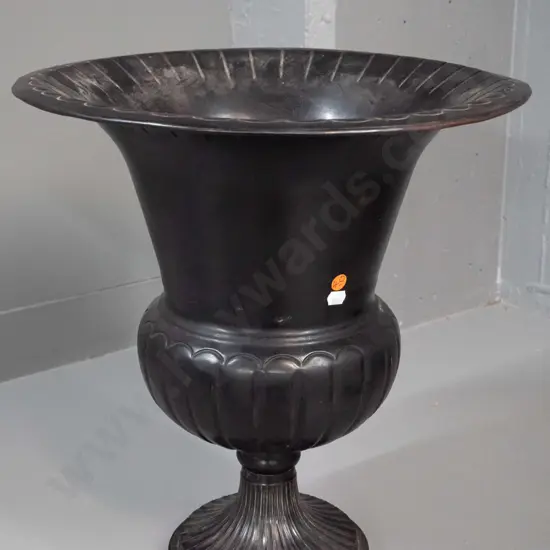 black finish pressed metal classical style urn H-430 D-400