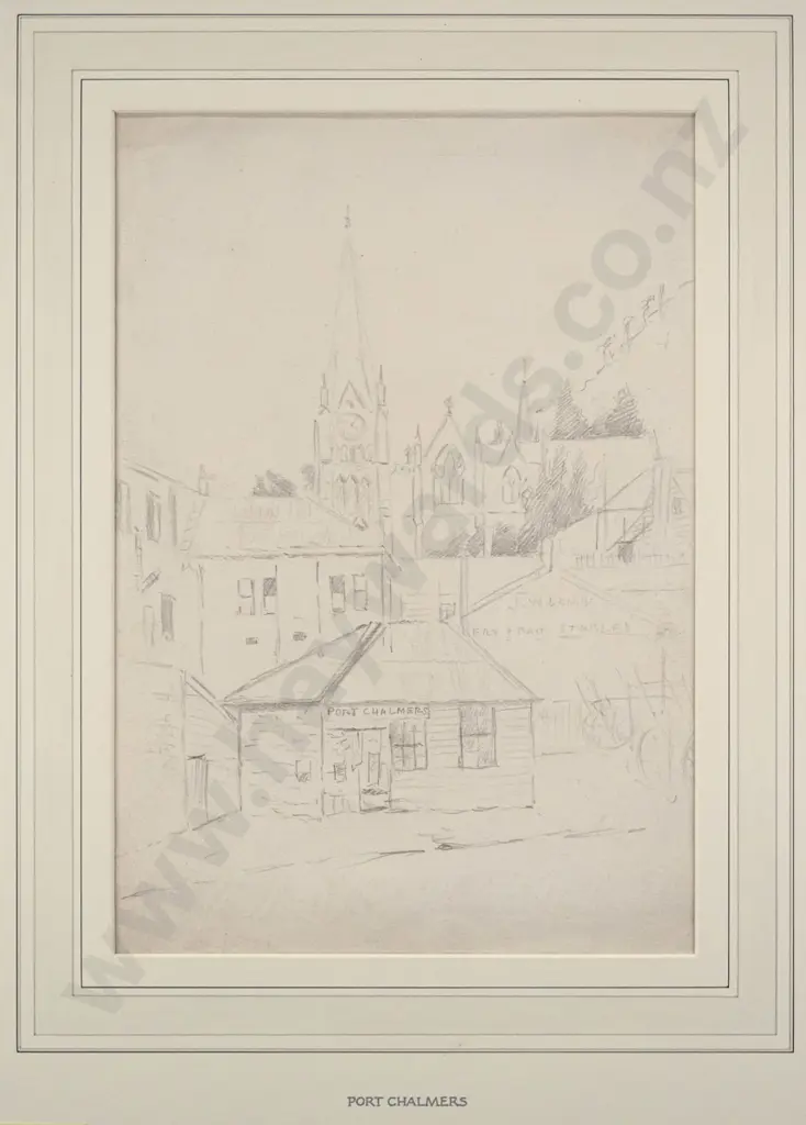 unframed pencil - Port Chalmers H-300 W-210 Image 1++
