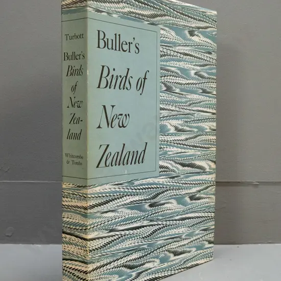 slip-cased book: Buller's Birds of New Zealand - pub. 1967 - minor wear to dust cover