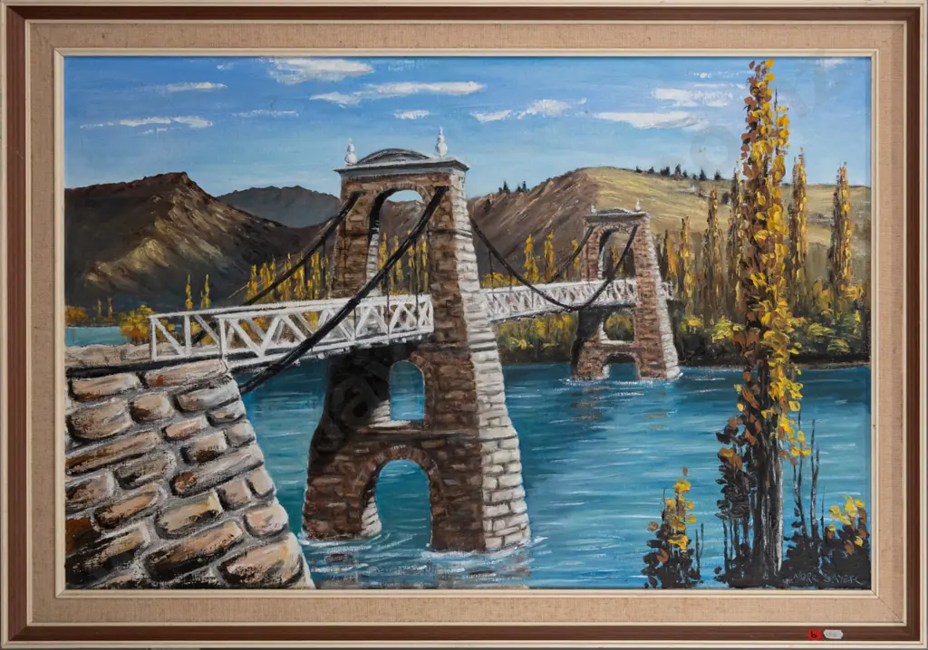 Norm Sayer - framed acrylic - Old Alexandra Bridge H-500 W-740 Image 1++