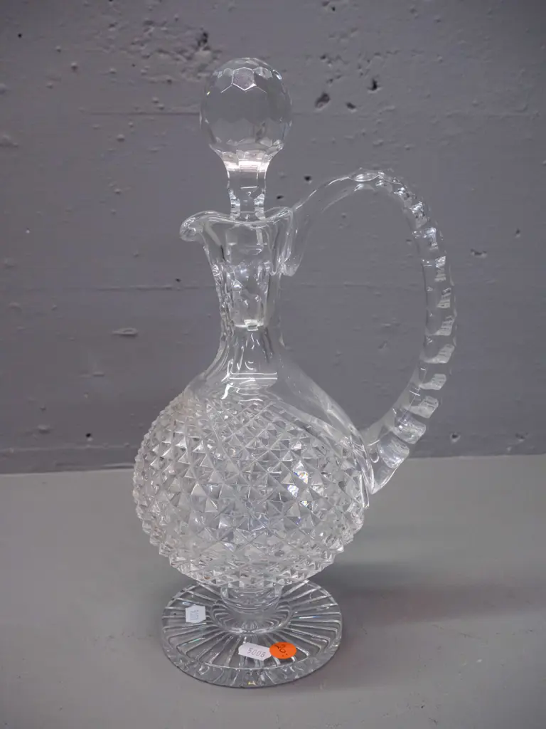 cut crystal stoppered claret or port decanter H-310 W-170 Image 1++