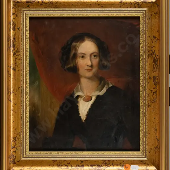 framed unsigned oil on board 1849?- portrait H-290 W-230
