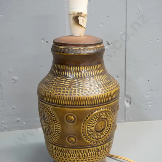 German pottery table lamp - design 545-25 - no shade. H-350.