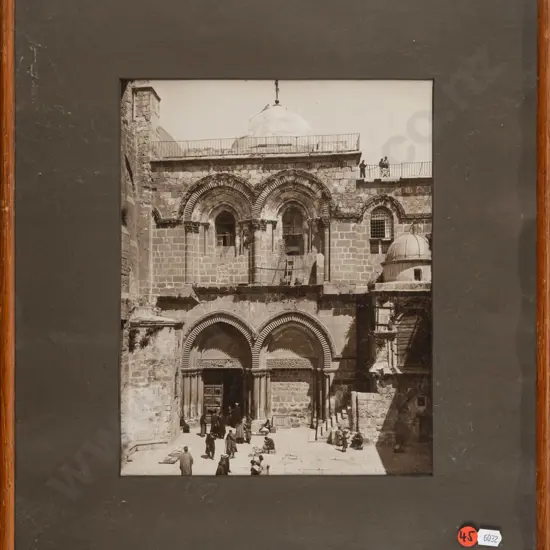 framed vintage photograph - Middle Eastern scene? H-280 W-220