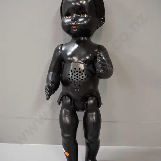 black plastic Pedigree walking doll - good condition, walking/head turning movement works, doesn't talk. H-510