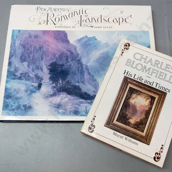 2 art books - John Gully / New Zealand Romantic Landscape 1984 & biography of Charles Bloomfield, 1980 reprint - some