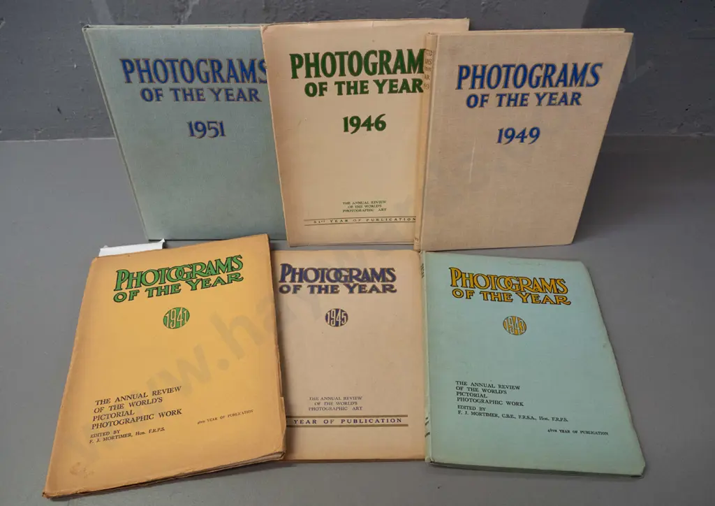 6 vintage issues of "Photograms of the Year" pub. Iliffe & Sons, London - years 1941, 43, 45, 46, 49 and 51 - there's a Image 1++