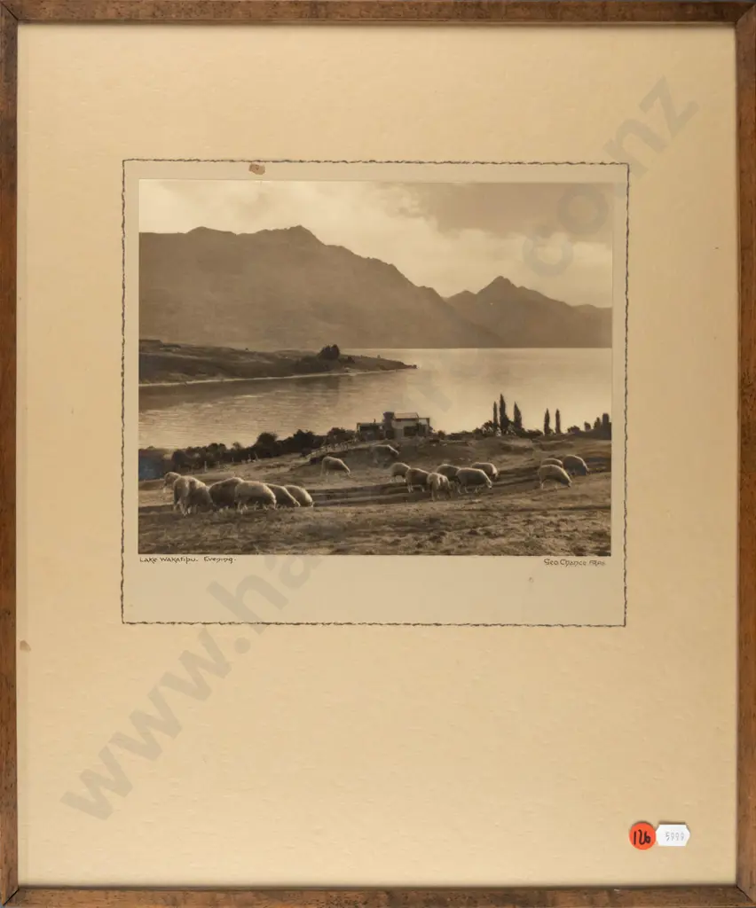 George Chance - framed vintage photograph "Lake Wakatipu - Evening" H-200 W-240 Image 1++