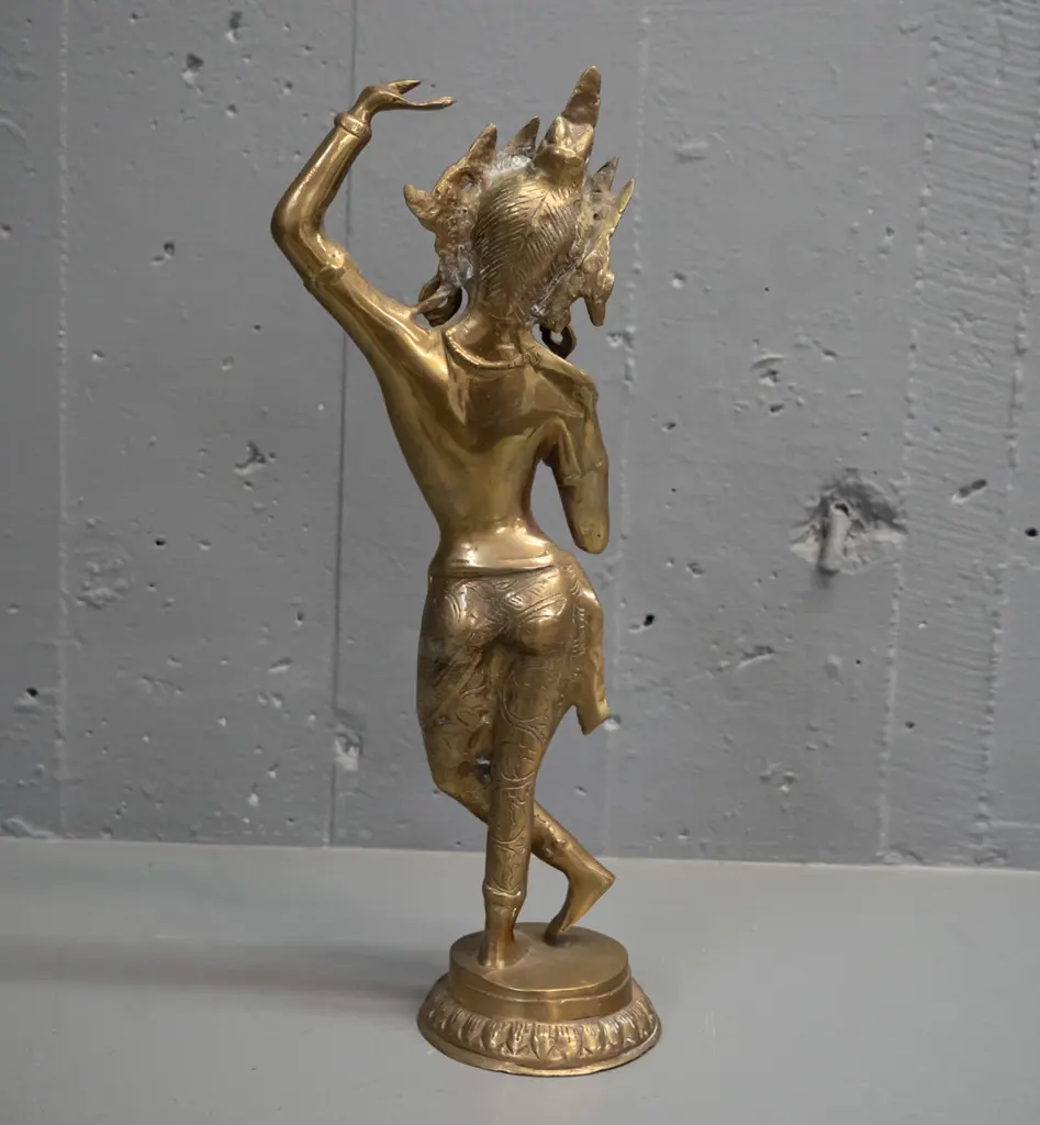 cast brass Indonesian or Thai deity figure H-400 W-150 Image 1++