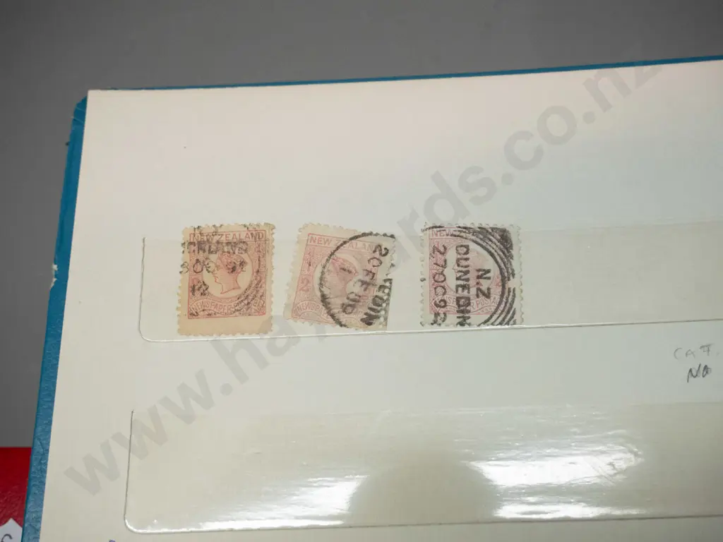 4 stamp albums containing NZ stamps, earliest is 1884 Victoria, includes some mint Health stamps etc. Image 1++