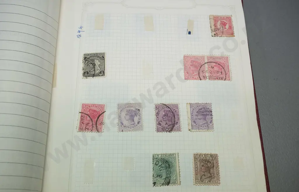 4 stamp albums containing NZ stamps, earliest is 1884 Victoria, includes some mint Health stamps etc. Image 1++