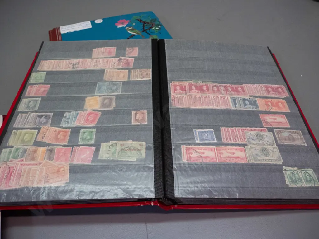 4 stamp albums containing NZ stamps, earliest is 1884 Victoria, includes some mint Health stamps etc. Image 1++