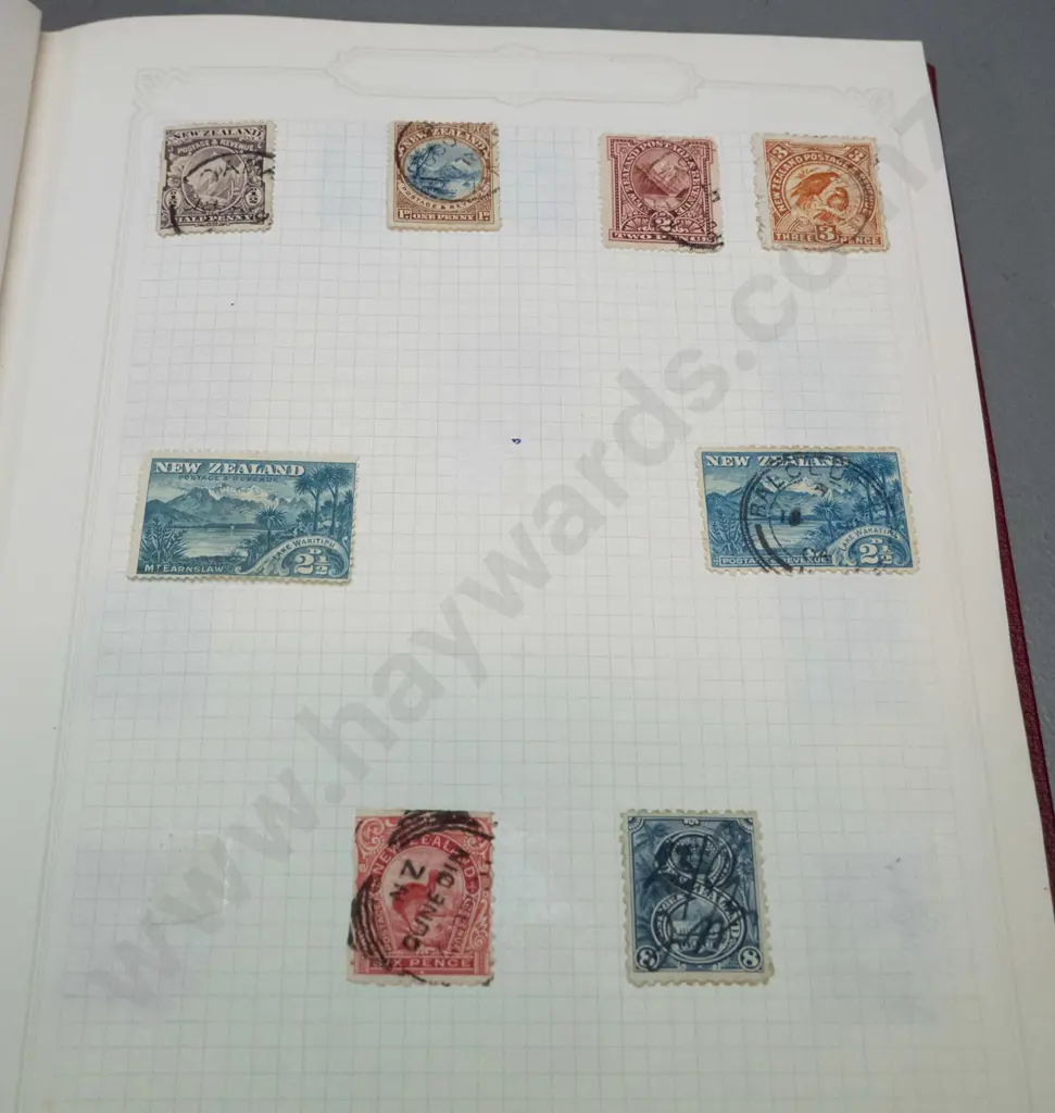 4 stamp albums containing NZ stamps, earliest is 1884 Victoria, includes some mint Health stamps etc. Image 1++