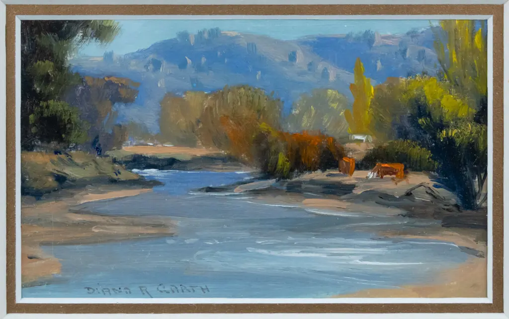 Diana Garth - framed oil "Gilmore Valley Autumn" H-85 W-125 Image 1++
