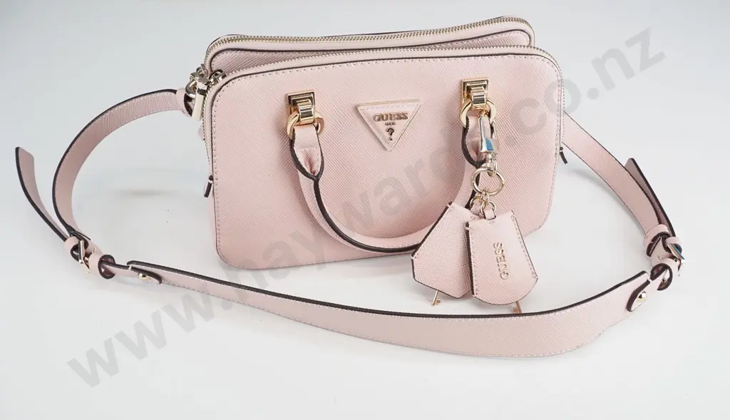 Guess handbag, pink in colour, tag attached Image 1++