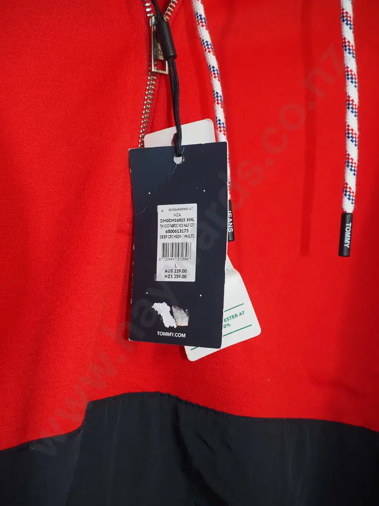 Tommy jersey, red coloured with blue stripe. tagged attached Image 1++