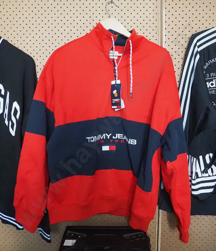 Tommy jersey, red coloured with blue stripe. tagged attached Image 1++