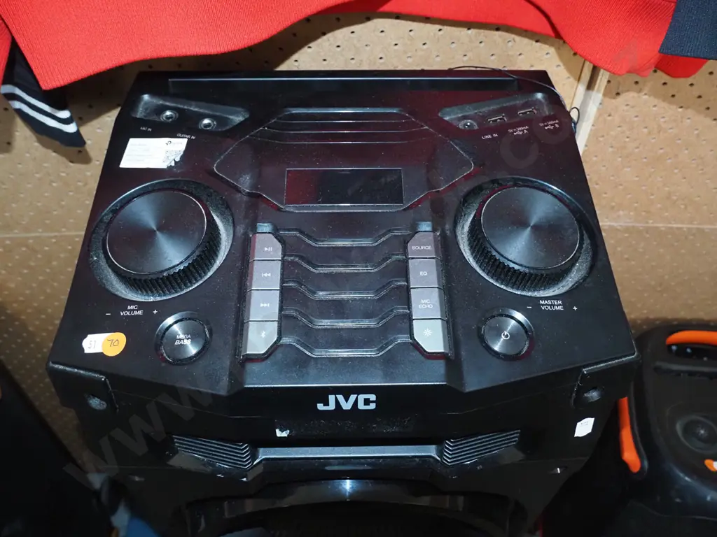 JVC portable stereo system, no power cord Image 1++