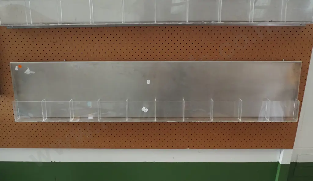Perspex & metal wall pocket shelves Image 1++
