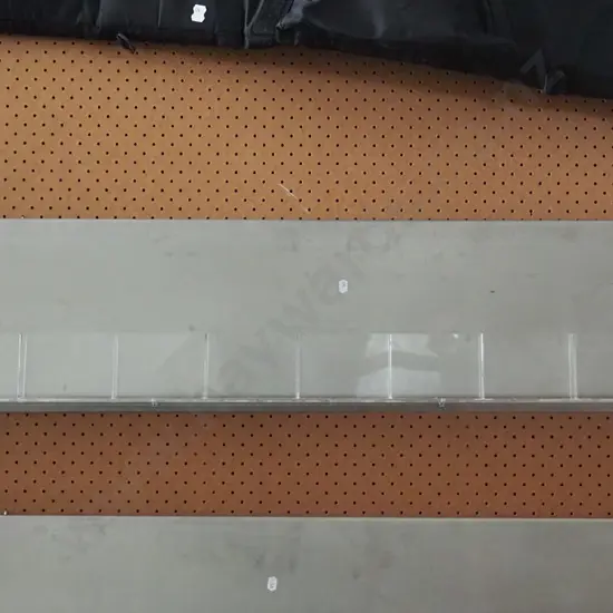 Perspex & metal wall pocket shelves