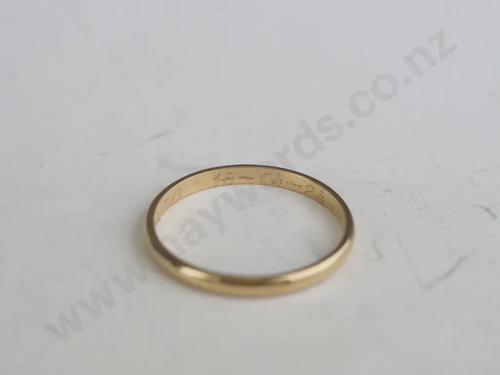 Gold wedding ring - Elena 180424 engraved  Image 1++