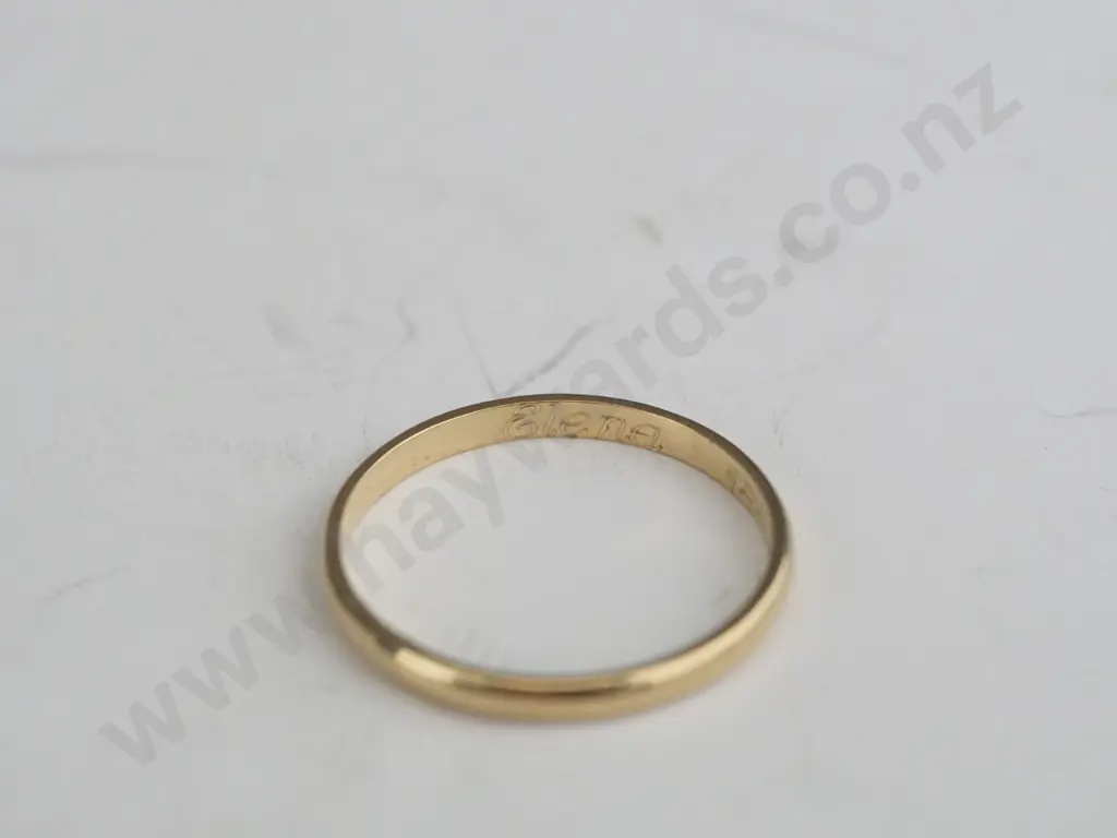 Gold wedding ring - Elena 180424 engraved  Image 1++